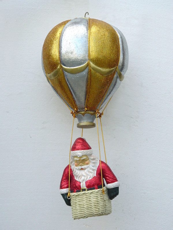 SANTA ON BALLOON W/  GLITTER