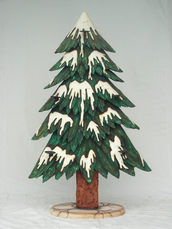 CHRISTMAS TREE 2 SIDED W/ CANDLE HOLDER