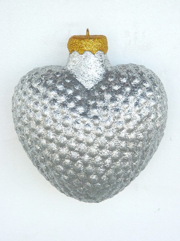 Christmas Decor Heart Silver