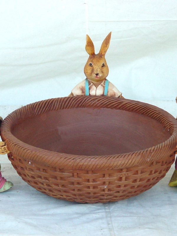 THREE RABBITS WITH BASKET