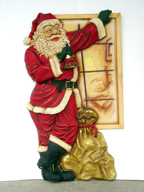 Santa standing by Window