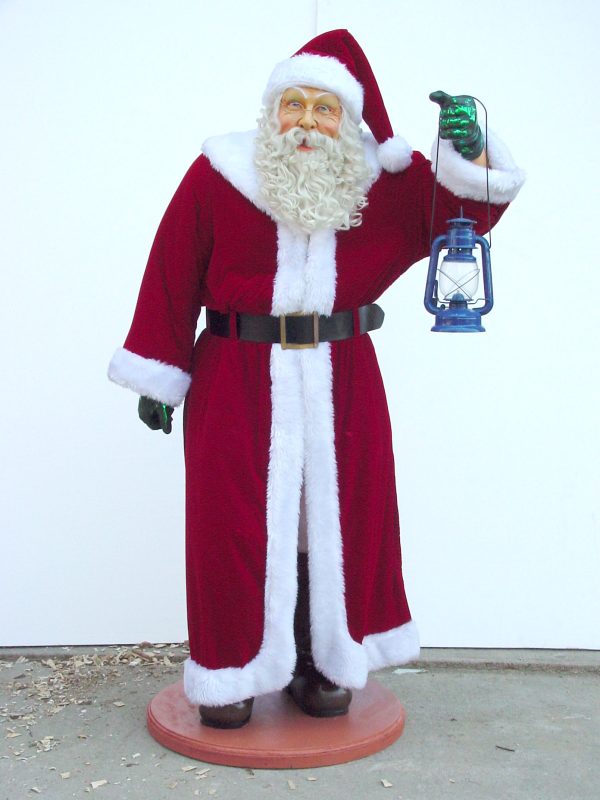 Santa with real Clothes and Lantern