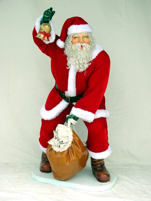 SANTA WITH REAL CLOTHES AND BAG