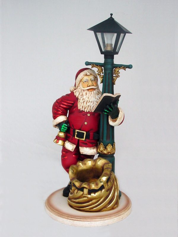 SANTA CLAUS W/ LAMP POST