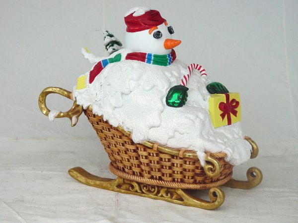 SNOWMAN IN SLEIGH