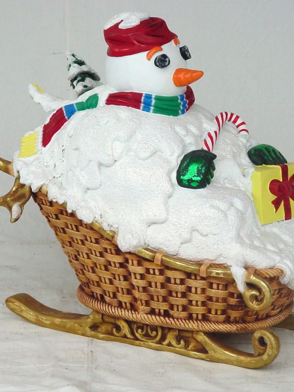 SNOWMAN IN SLEIGH
