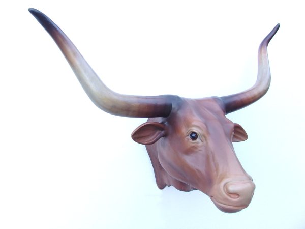 BULL HEAD WITH LONG HORNS (Brown)
