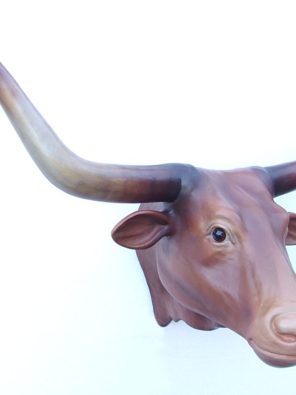 BULL HEAD WITH LONG HORNS (Brown)