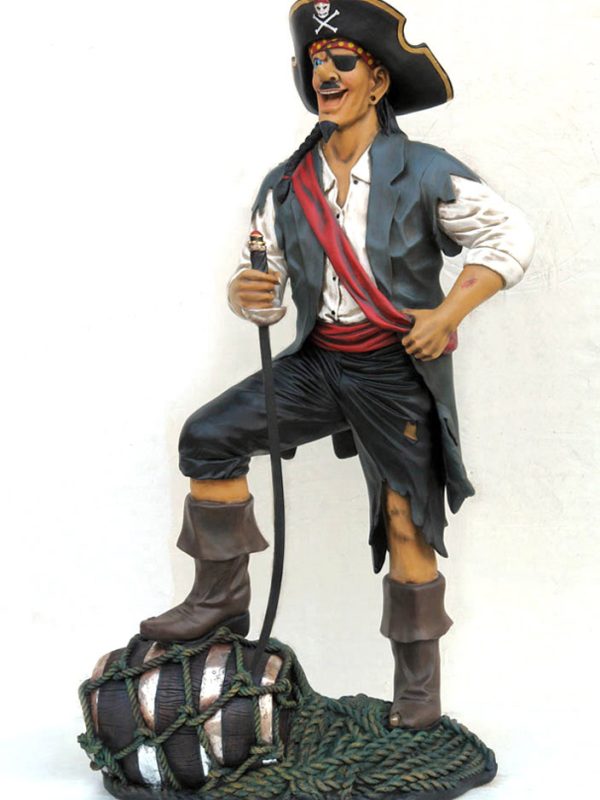 FUNNY PIRATE WITH BARREL