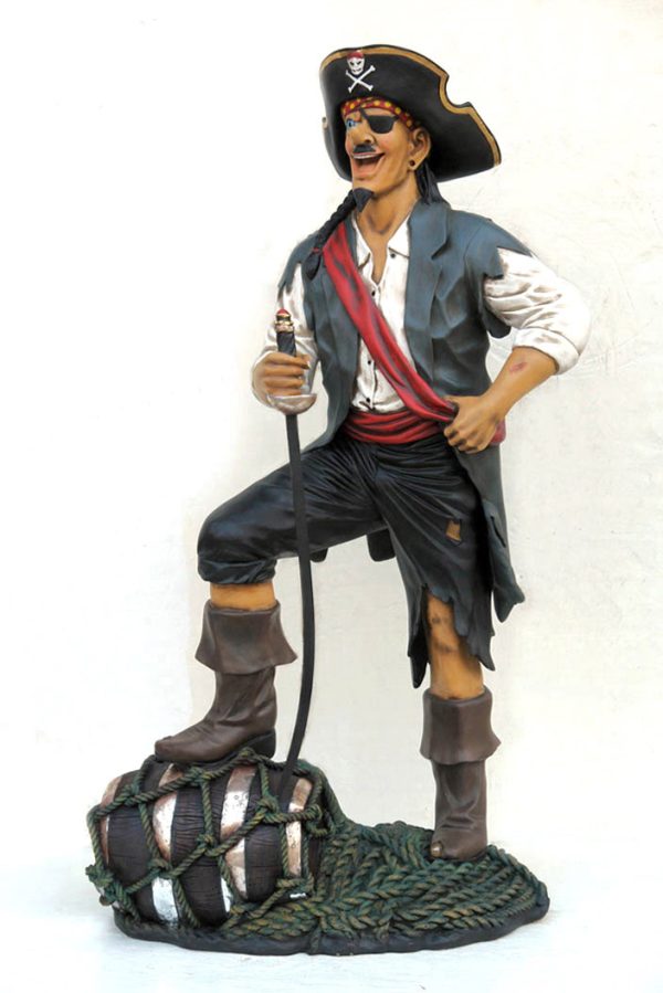 FUNNY PIRATE WITH BARREL