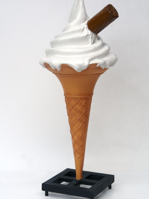 SOFT SERVE ICE CREAM WITH NEW CONE & METAL BASE