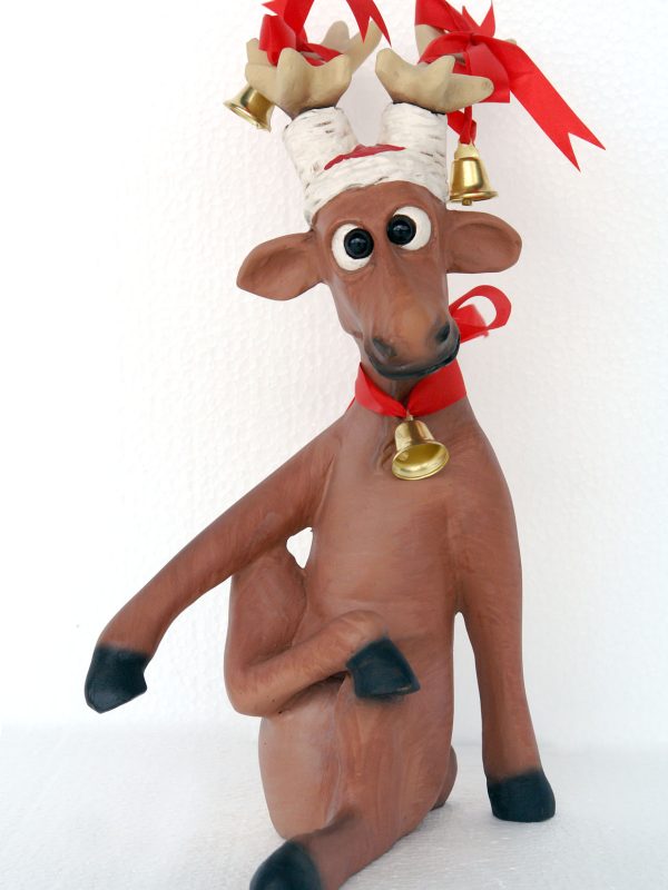 Funny Reindeer Sitting with Crosslegs (1 Ft.)
