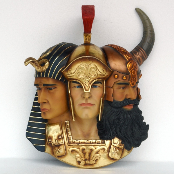 3 Faces Century Warrior Heads