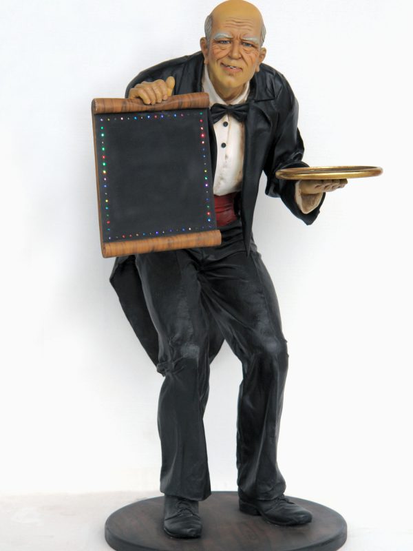 RETIRED WAITER WITH LED LIGHTED MENU