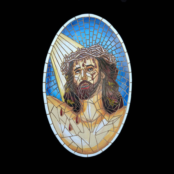 JESUS WITH THORNS MOSAIC D