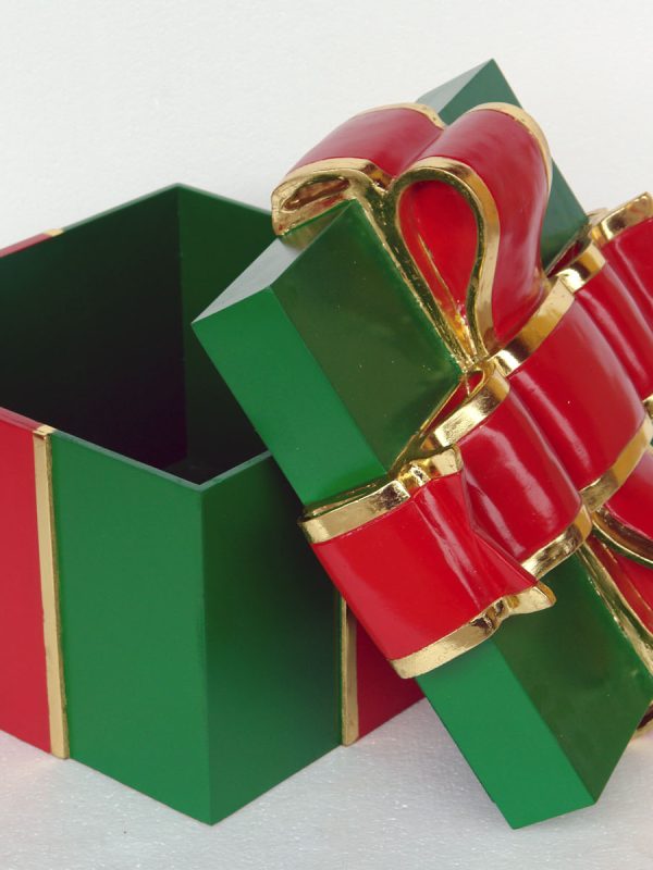 GIFT BOX WITH RED RIBBON