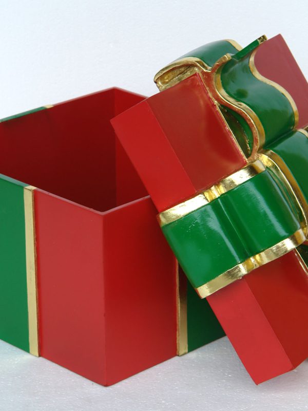 GIFT BOX WITH GREEN RIBBON