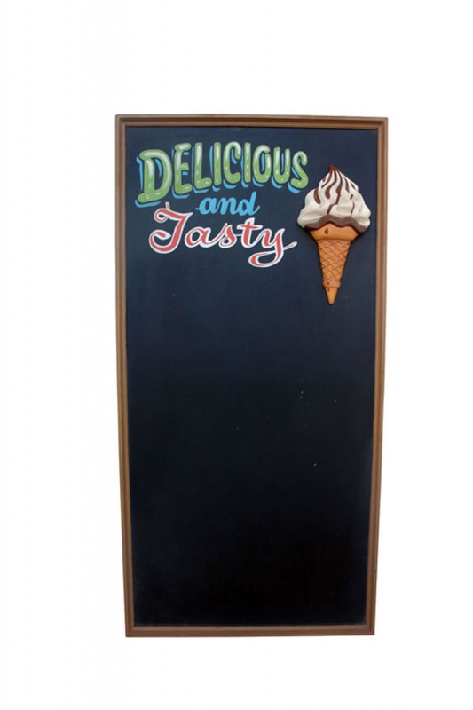 ICE CREAM ADV. DELICIOUS AND TASTY SIGN