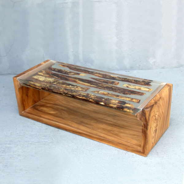 Acacia Bark Center Table