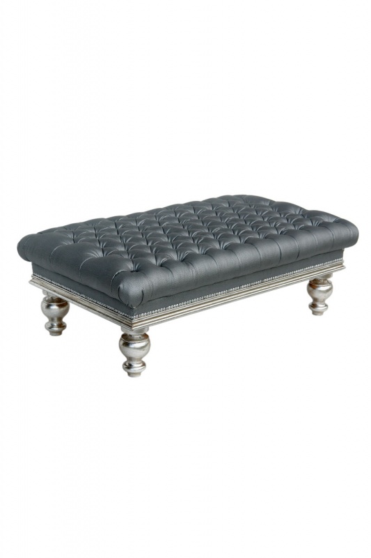 Ottoman in Silver Color