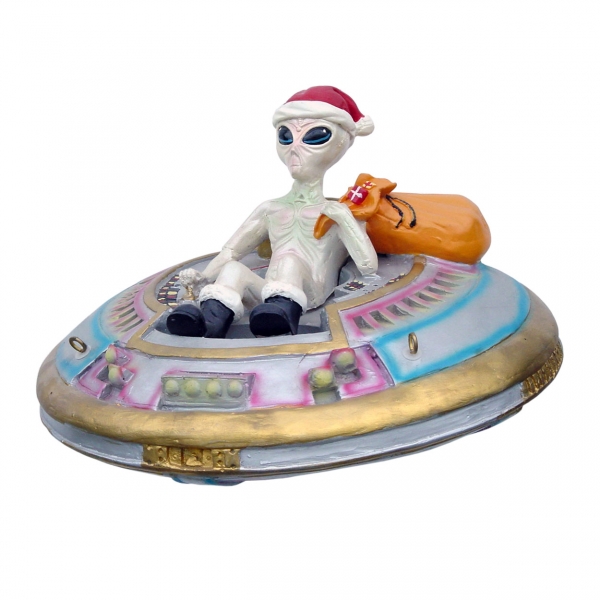 Alien Santa in UFO
