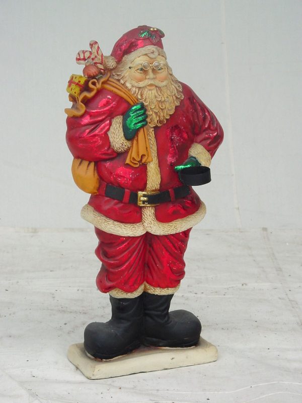 Santa Claus 2 sided with Candle Holder