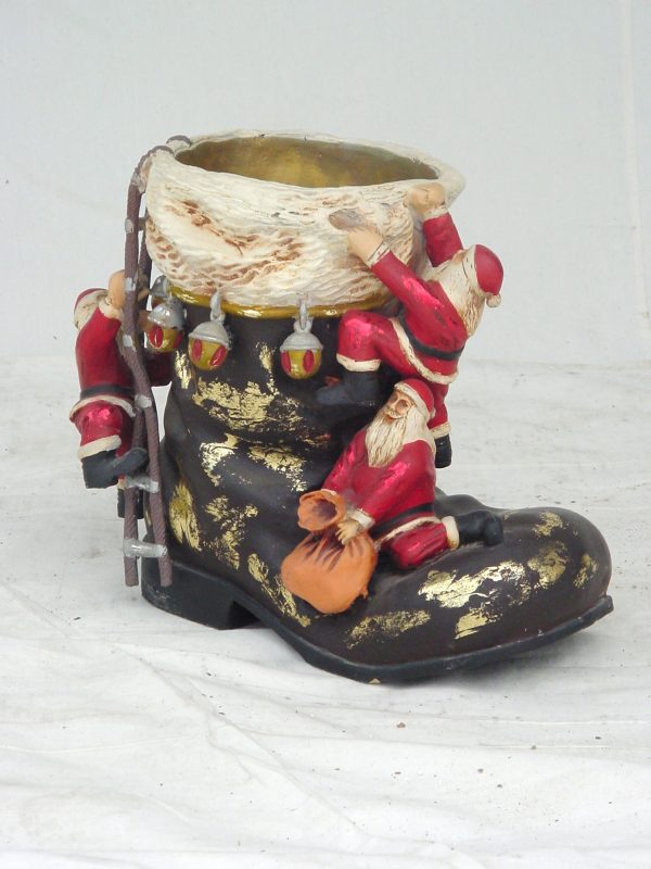 Boot Santa for Flower Pot