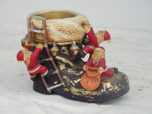 Boot Santa with Flower Pot