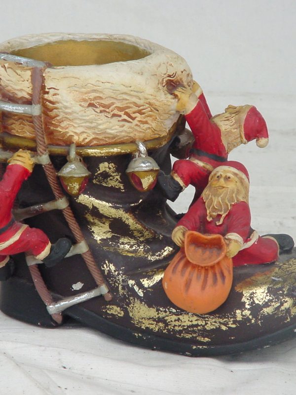 Boot Santa with Flower Pot