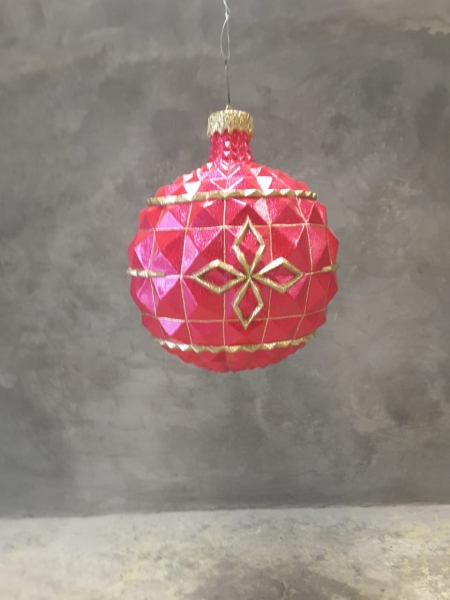 Diamond Christmas Ball Red