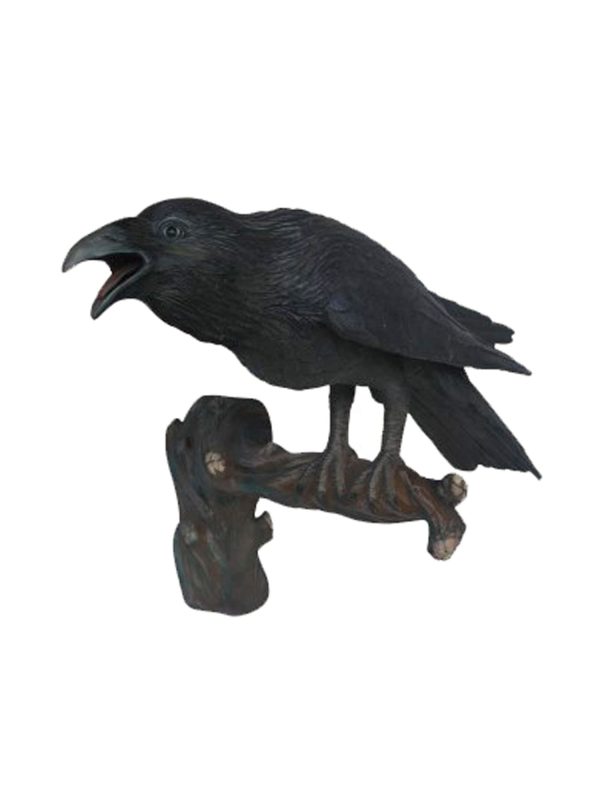 RAVEN (OPEN BEAK) WALL DECOR