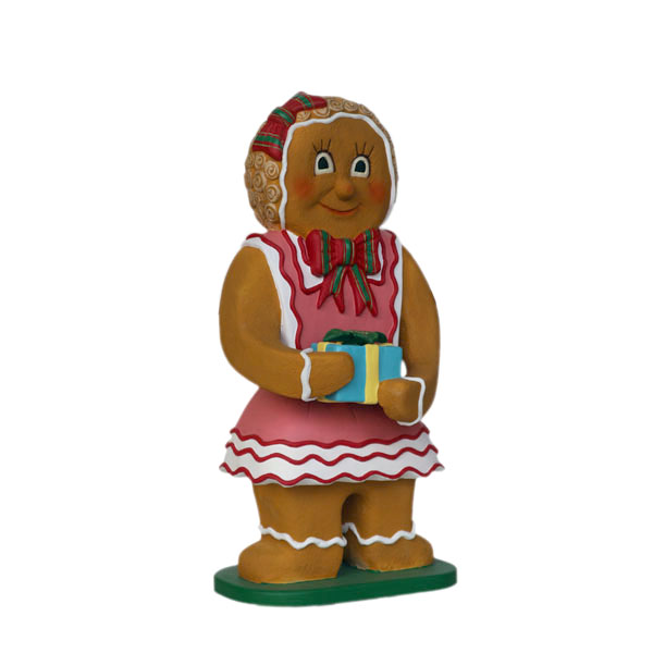 GINGER BREAD GIRL WITH GIFT