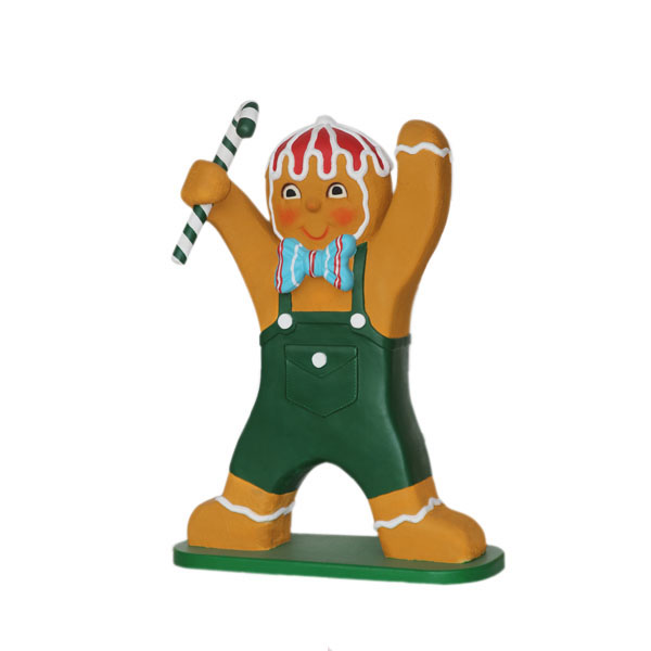 GINGER BREAD BOY WITH CANDY CANE