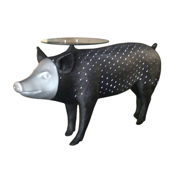 PIG WITH LED AND TABLE TOP