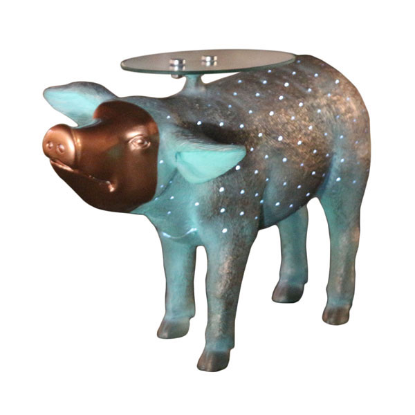 PIG SMALL WITH LED AND TABLE TOP (B)