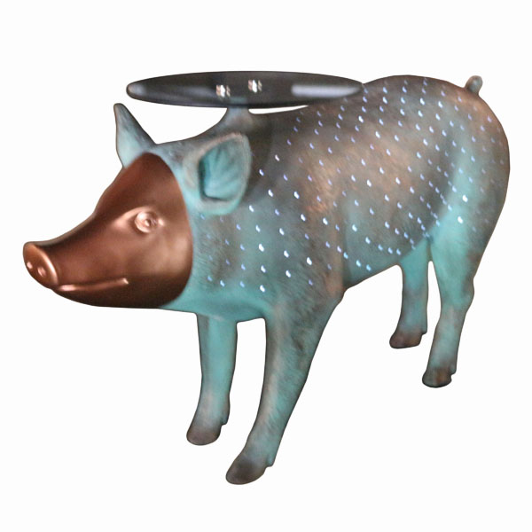 PIG WITH LED AND TABLE TOP (B)