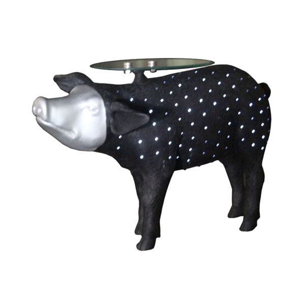 PIG SMALL WITH LED ANDTABLE TOP