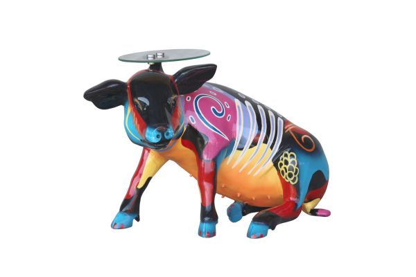 POPART PIG SITTING WITH TABLE TOP