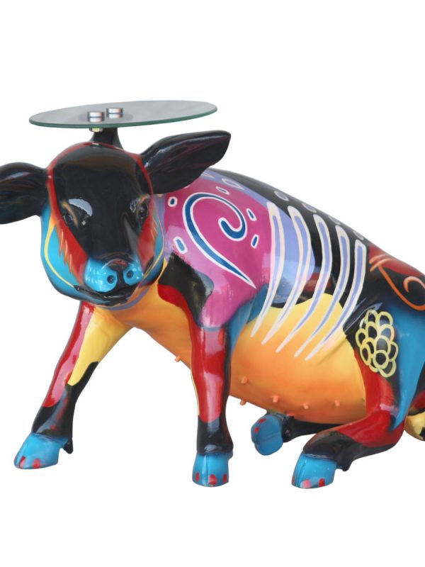 POPART PIG SITTING WITH TABLE TOP