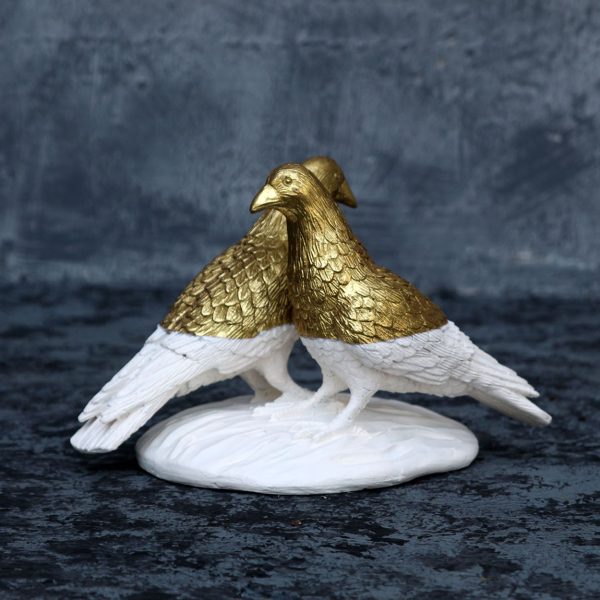 GOLD AND WHITE DOVES