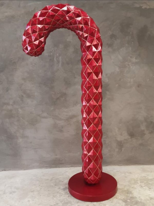 DIAMOND CANDY CANE RED