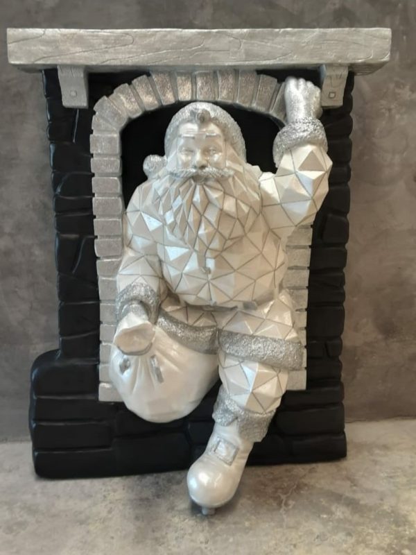 DIAMOND SANTA COMING OUT OF CHIMNEY