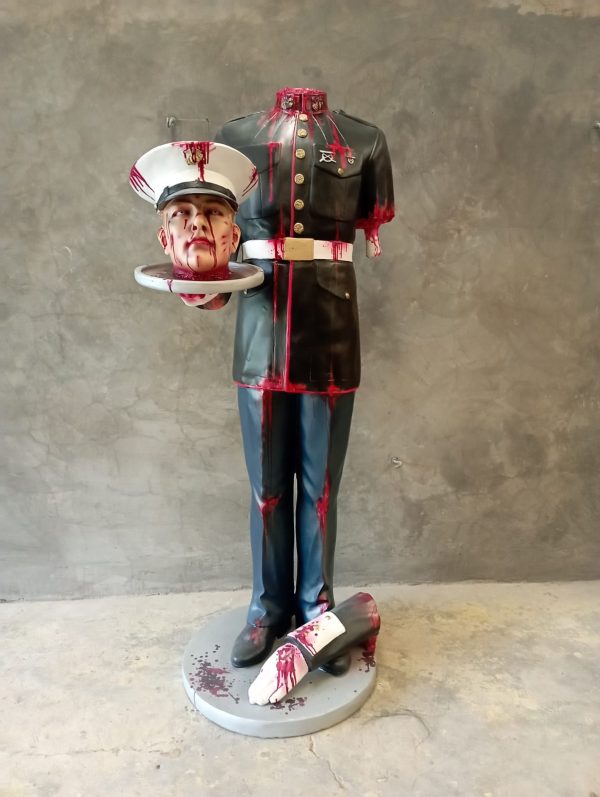 SCARY MARINE HEAD ON PLATE
