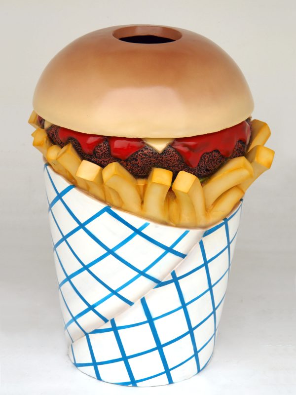HAMBURGER GARBAGE BIN