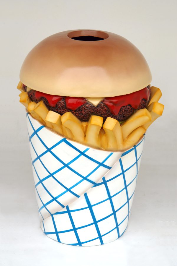 HAMBURGER GARBAGE BIN